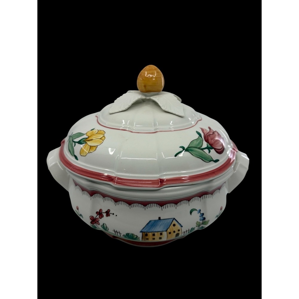 Villeroy & Boch Jardin D Alsace Fleur Round Covered Vegetable Serving Dish